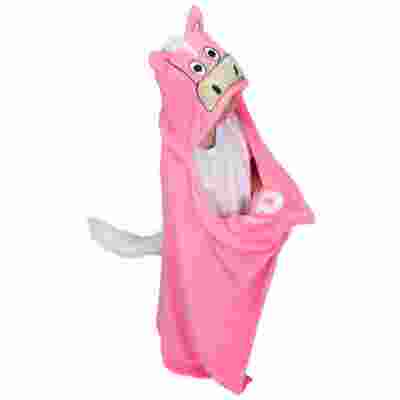 Kinder Fleece Decke rosa Pferd