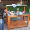 Pflanztisch / Gartentisch mit verzinkter Arbeitsplatte